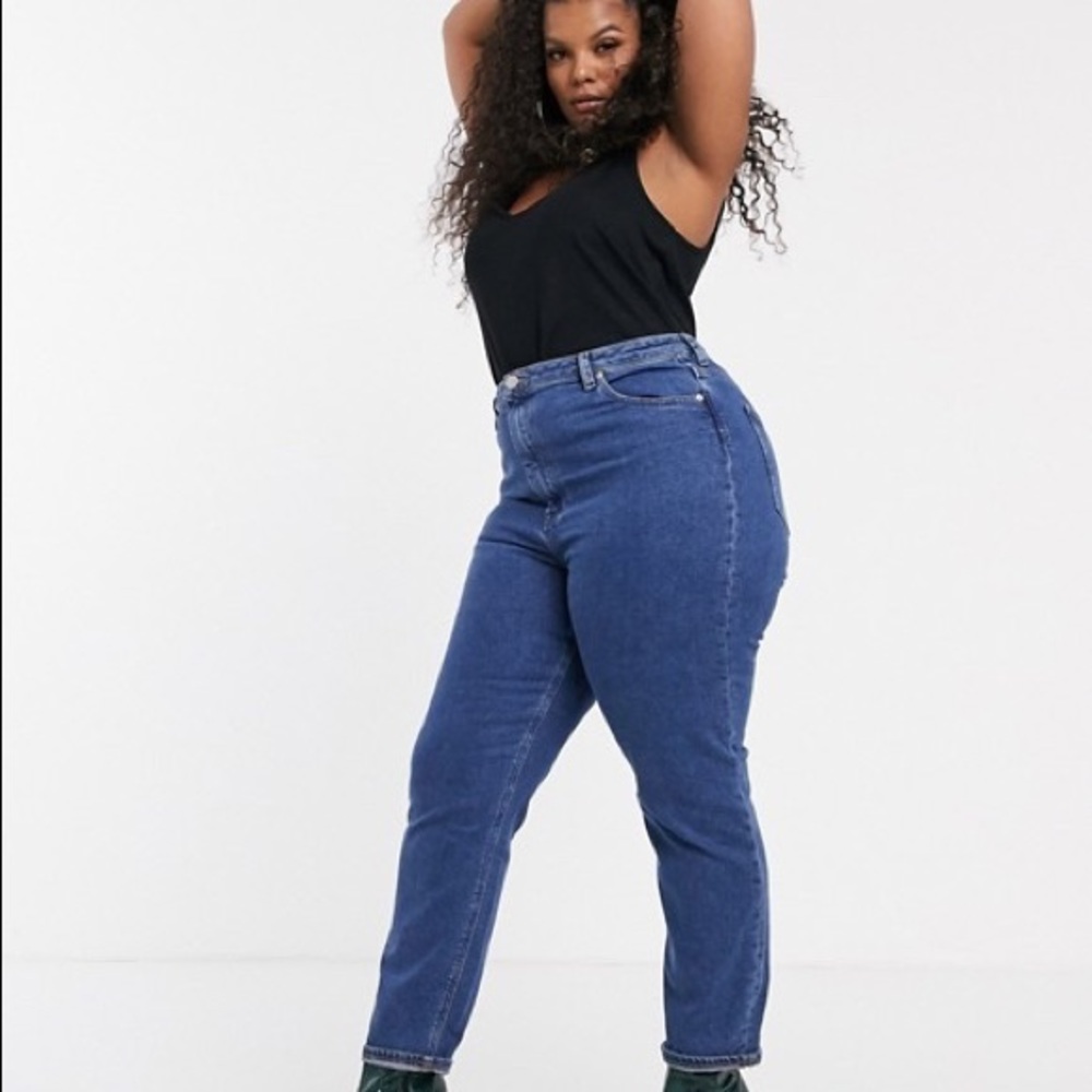ASOS curve farleigh high rise slim mom jeans